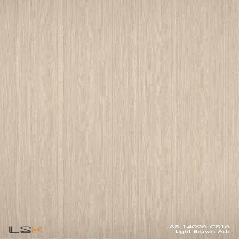 แผ่นลามิเนต สี Light Brown Ash ผิวไม้