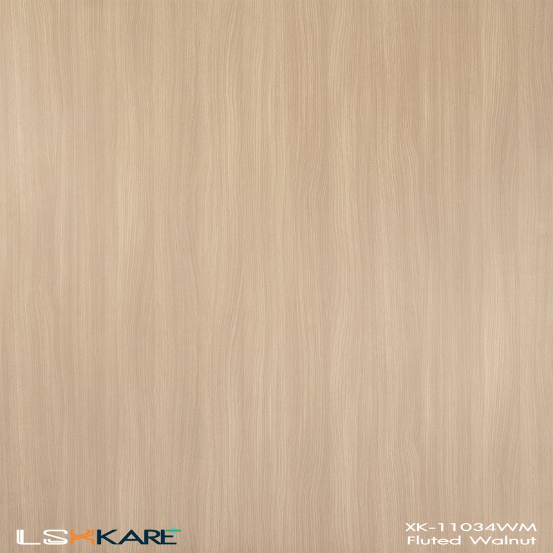 แผ่นลามิเนต สี Fluted Walnut