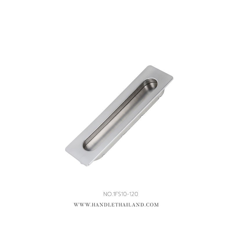 มือจับฝังสแตนเลส แบบเหลี่ยม 120 mm.