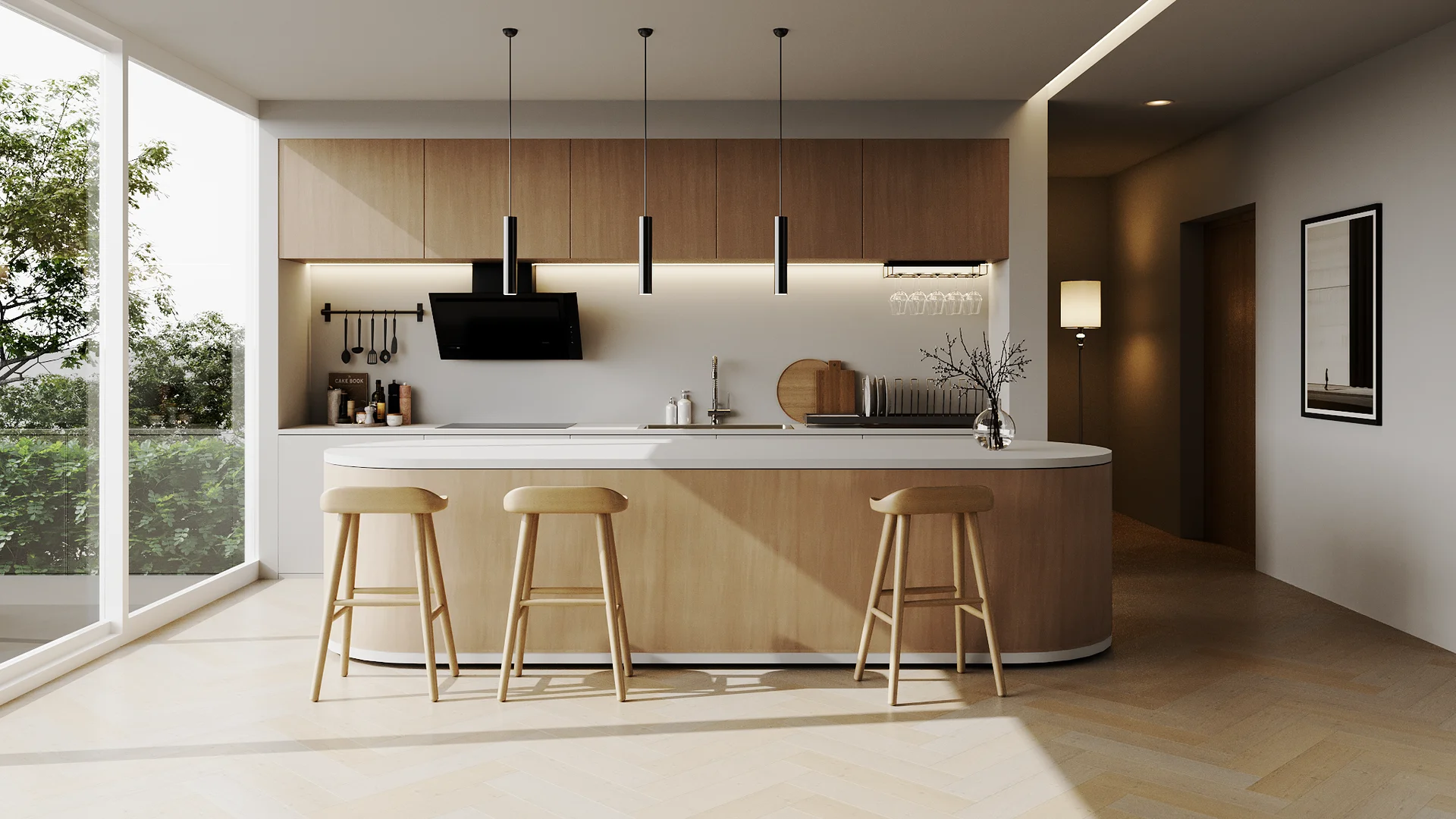 ผนังไม้เทียม รุ่น Flexiboard (Panel Board) Wood Baltimore