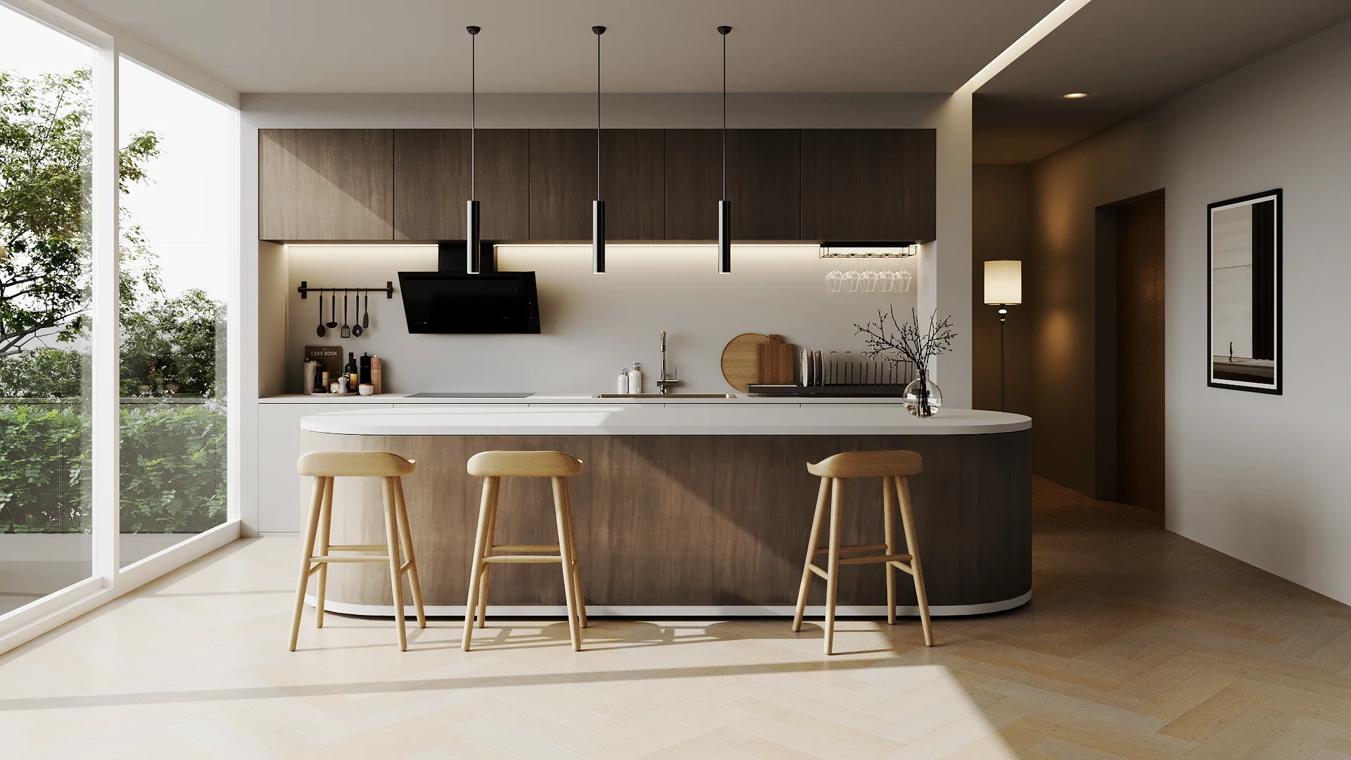 ผนังไม้เทียม รุ่น Flexiboard (Panel Board) Wood Brittany