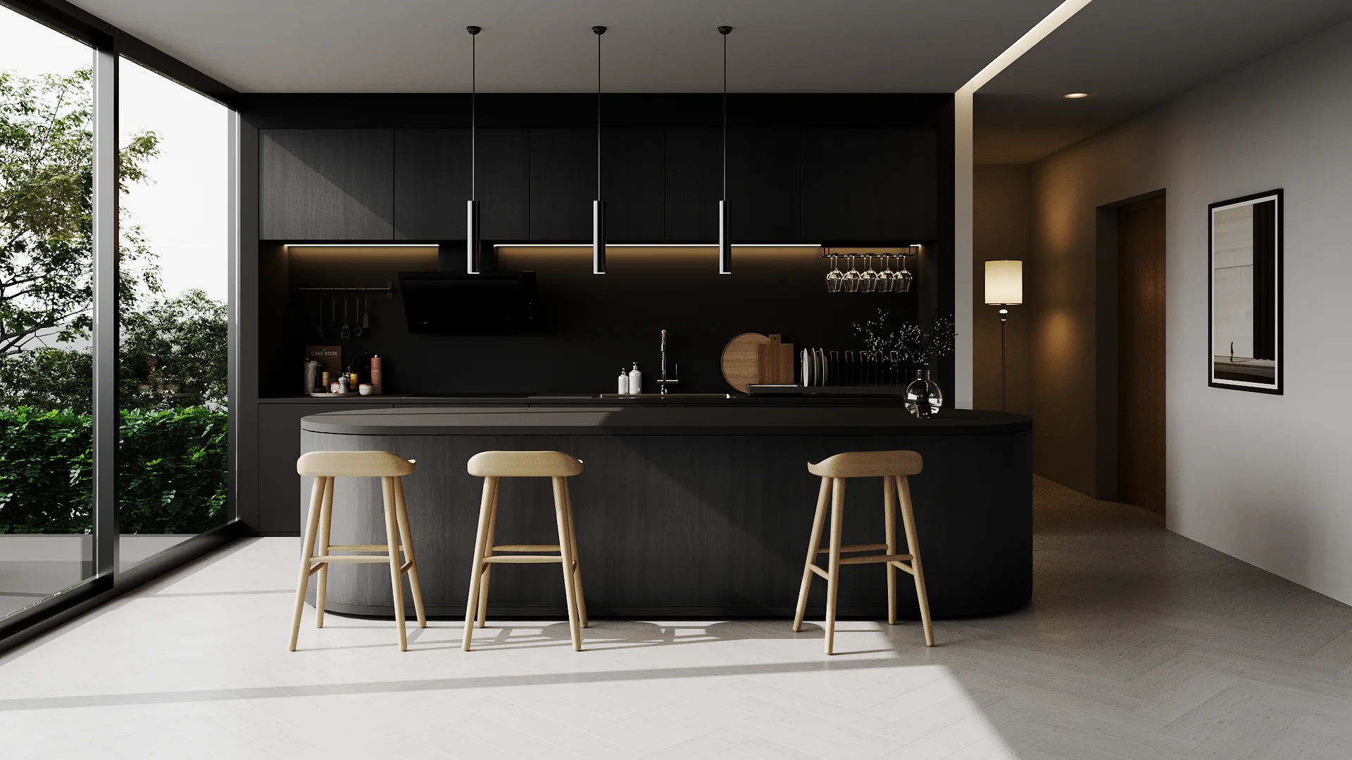 ผนังไม้เทียม รุ่น Flexiboard (Panel Board) Wood Ebony