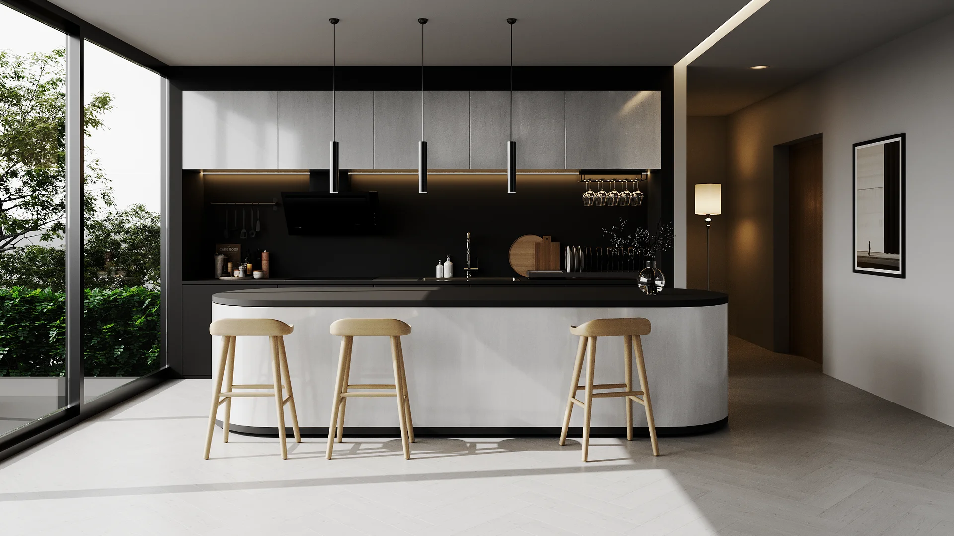 ผนังหินเทียม รุ่น Flexiboard (Panel Board) Marble Birch Marble (Glossy)