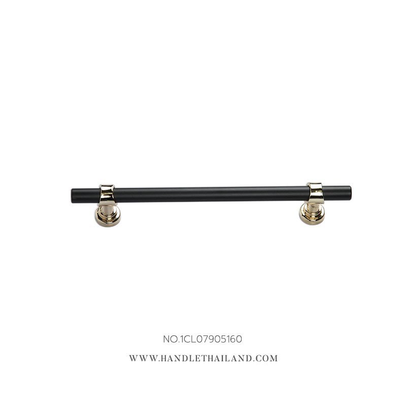 เซ็ทมือจับอลูมิเนียม สีทอง-ดำด้าน  160 mm.