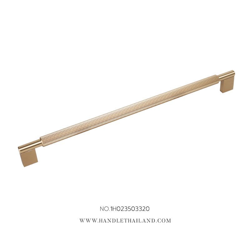 เซ็ทมือจับอลูมิเนียม สีทองแฮร์ไลน์ 320 mm.