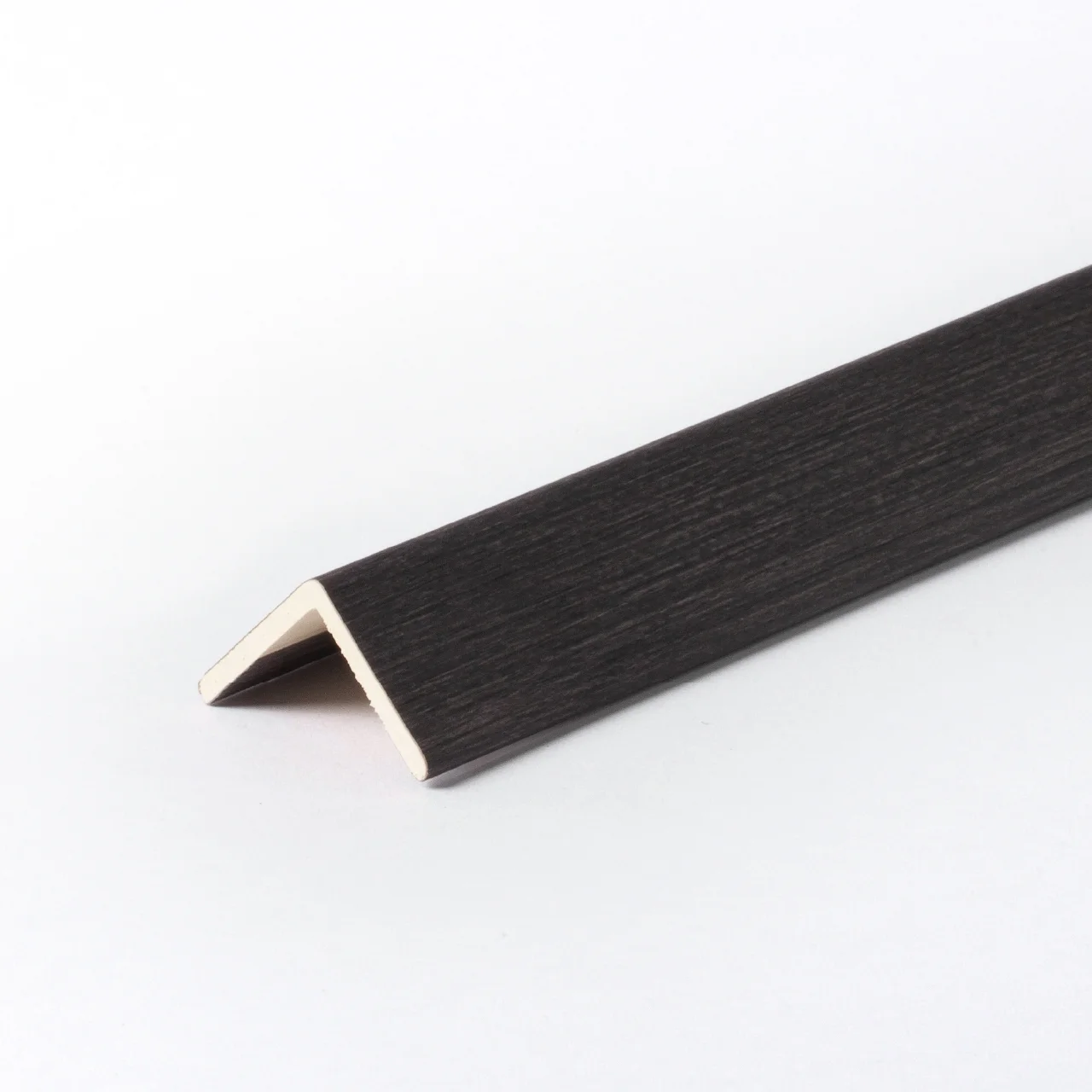 วัสดุเข้ามุม ตัวจบเก็บขอบ ครอบฉาก WPC ลายไม้ Ebony