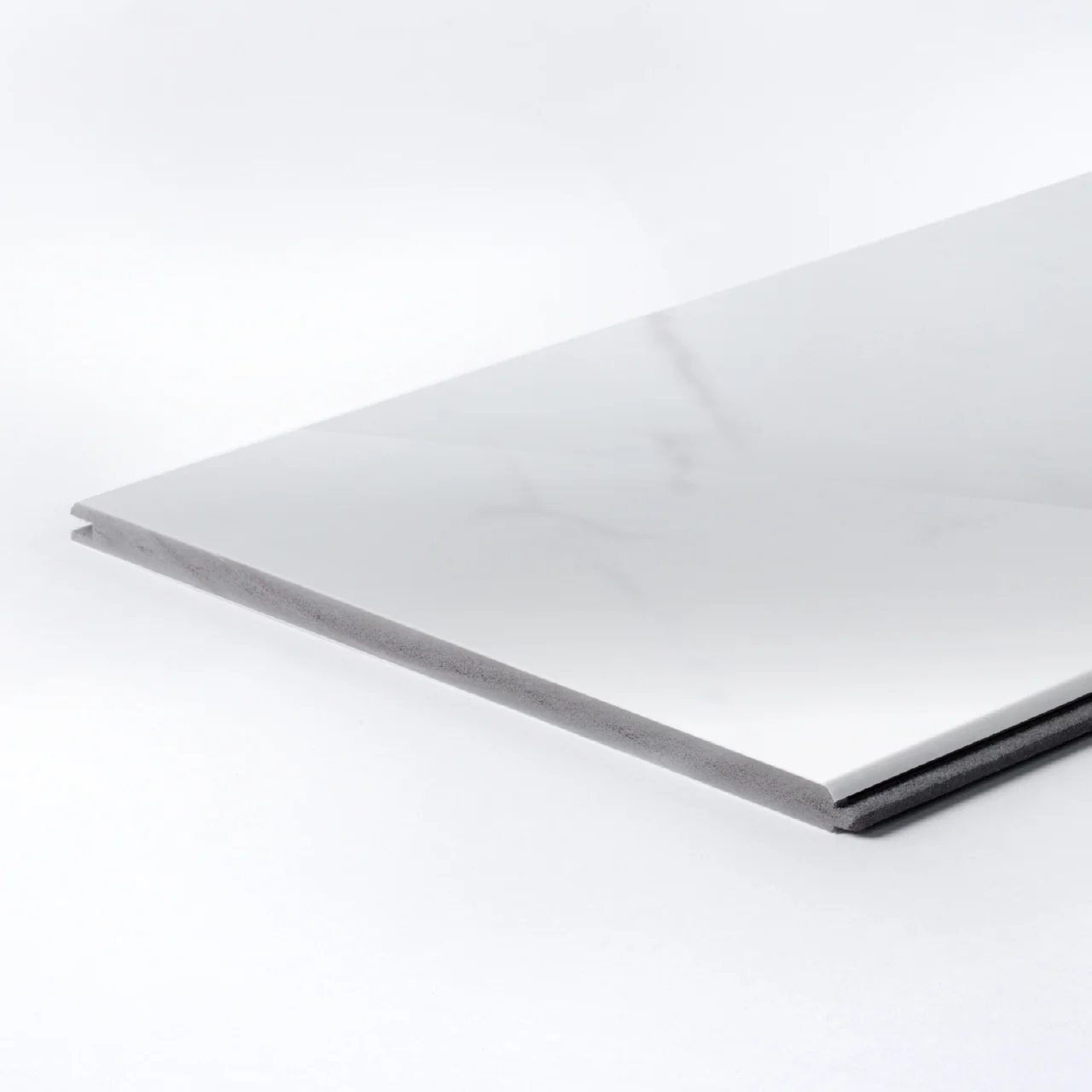 ผนังหินเทียม รุ่น ClickLock (Flat – Model V) Marble Calacatta (Glossy)