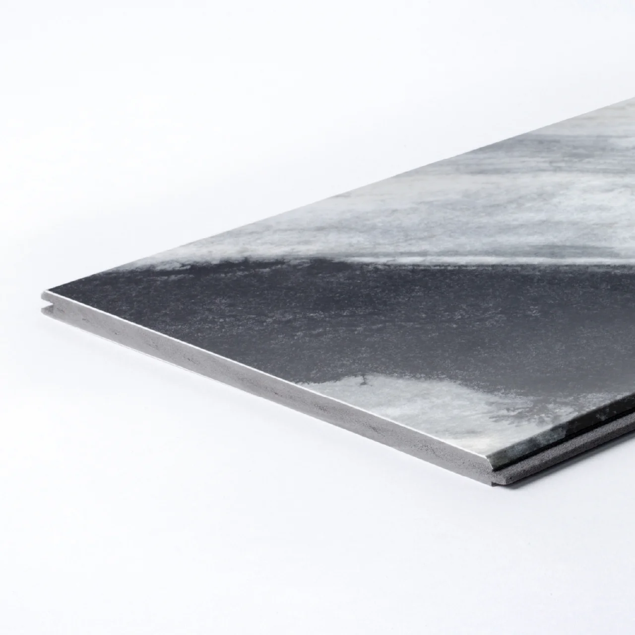 ผนังหินเทียม รุ่น ClickLock (Flat – Seamless) Marble Panda White (Glossy)