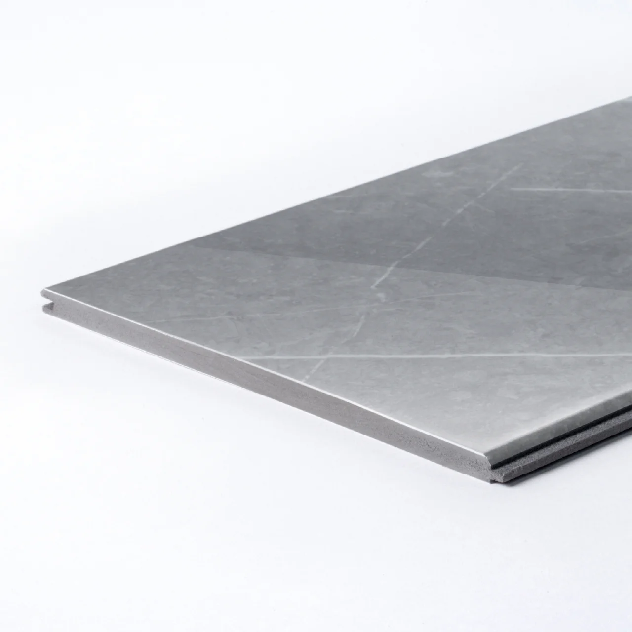 ผนังหินเทียม รุ่น ClickLock (Flat – Model V) Marble Pietra Grey (Glossy)