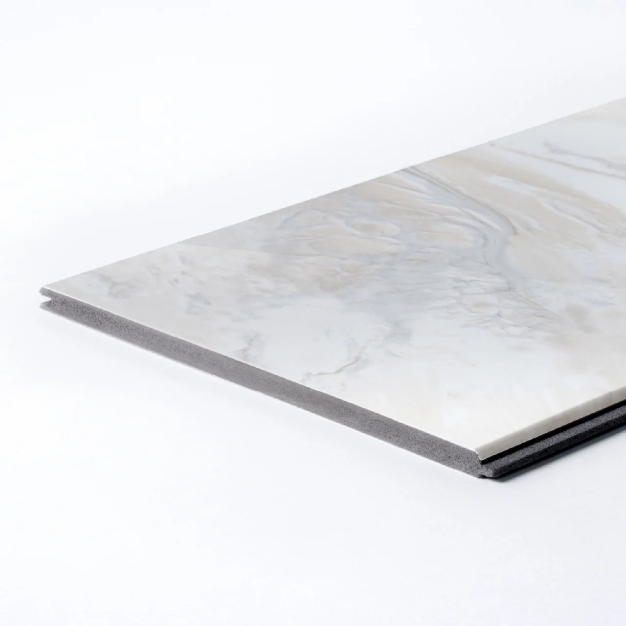 ผนังหินเทียม รุ่น ClickLock (Flat – Model V) Marble White Carrara (Glossy)