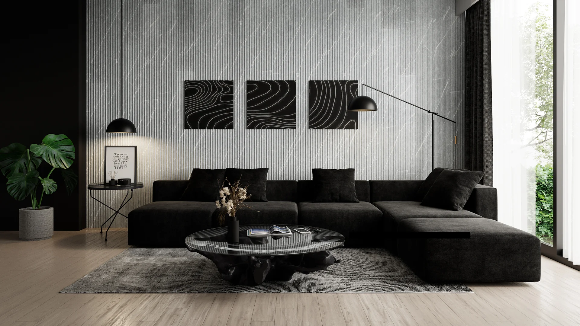 ClickLock (Wave) Marble Pietra Grey (Glossy)
