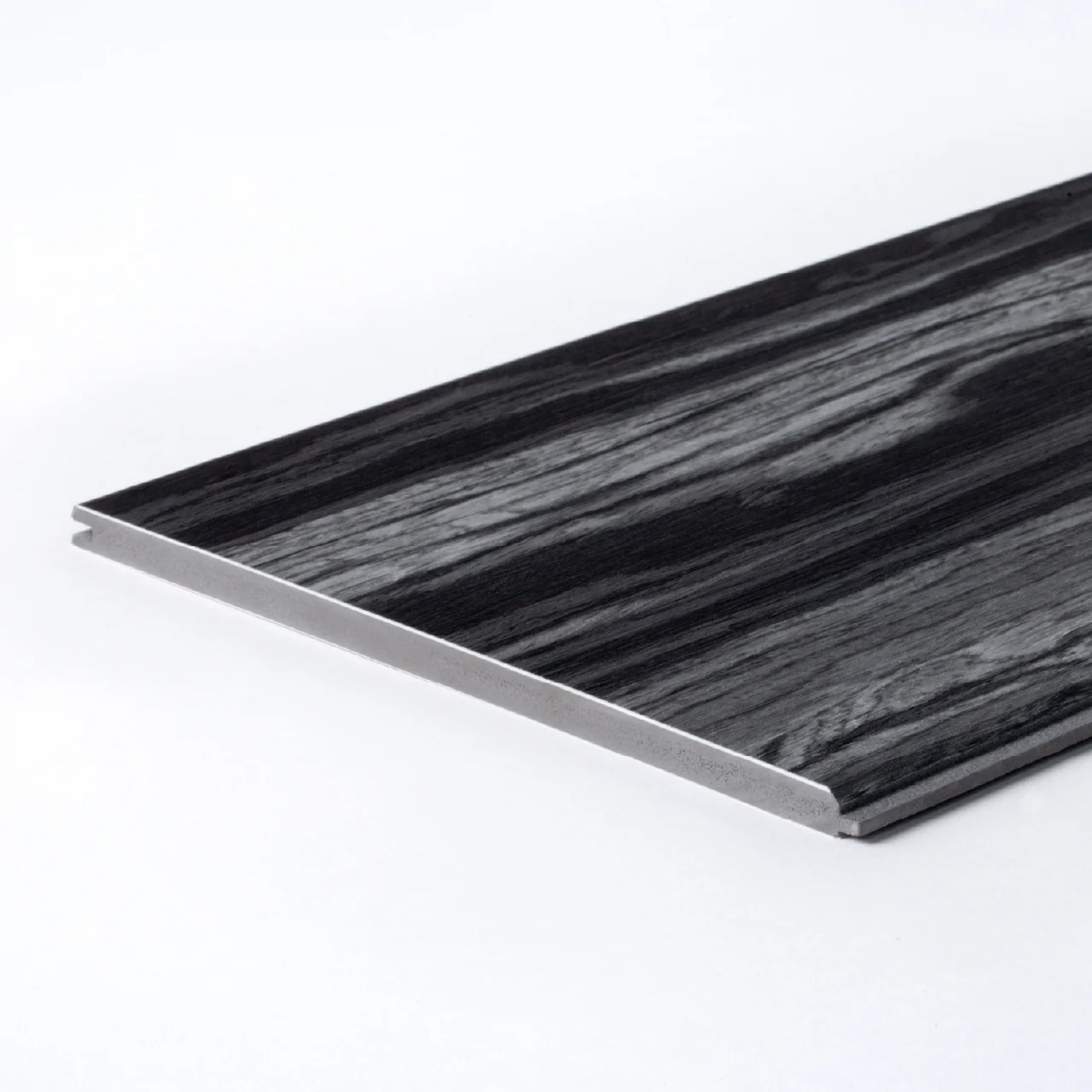 ผนังไม้เทียม รุ่น ClickLock (Flat – Model V) Wood Charcoal Tales