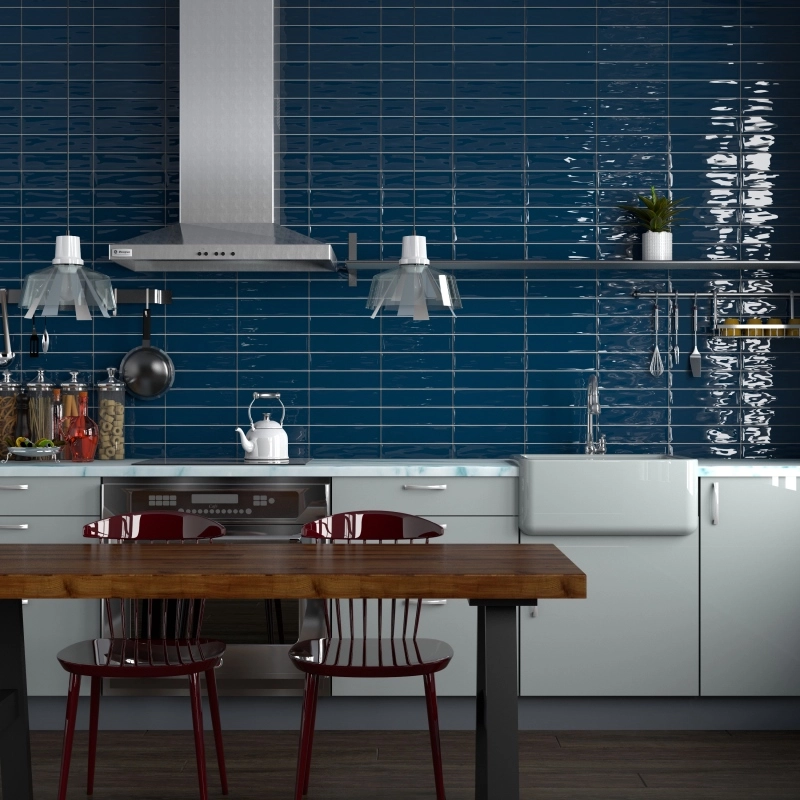 กระเบื้อง ผนัง GRAND VIVA 6.5x26.6cm SOLID SUBWAY NAVY GL DMN-2620