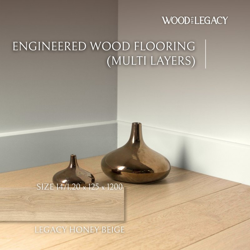 Engineered Wood Flooring  (Multi Layers) : Legacy Honey Beige