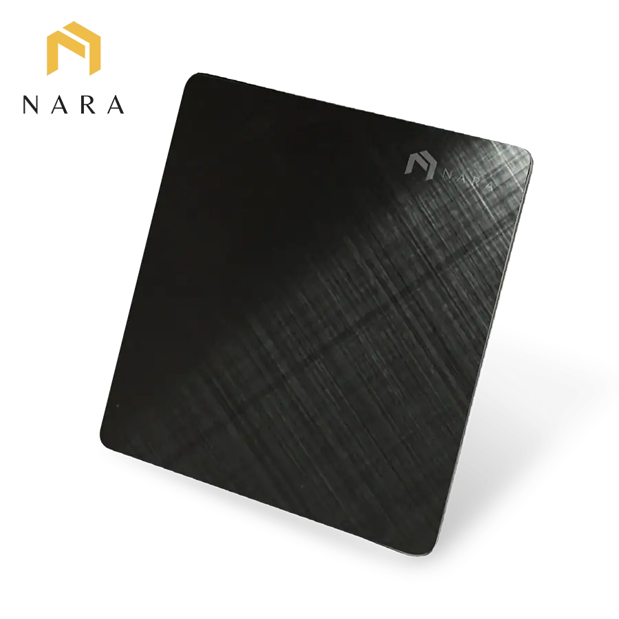 แผ่นสแตนเลสสีดำเจ็ทแบล็ค ครอสแฮร์ไลน์ (Cross Hairline)