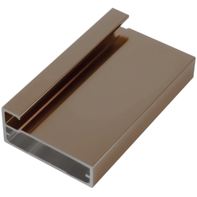 บานเฟรมอลูมิเนียม รุ่นกรอบเฟรมข้างกว้าง 45 มม. สี Dark Brown