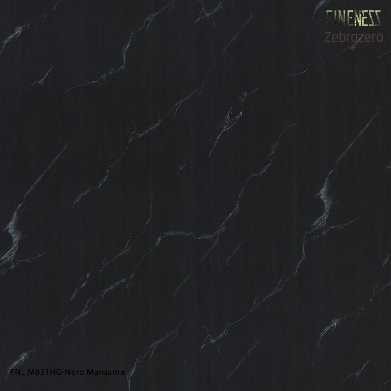 ลามิเนตปิดผิว HPL Laminate ลายหิน Nero Marquina สีดำ หนา 0.8 มม.