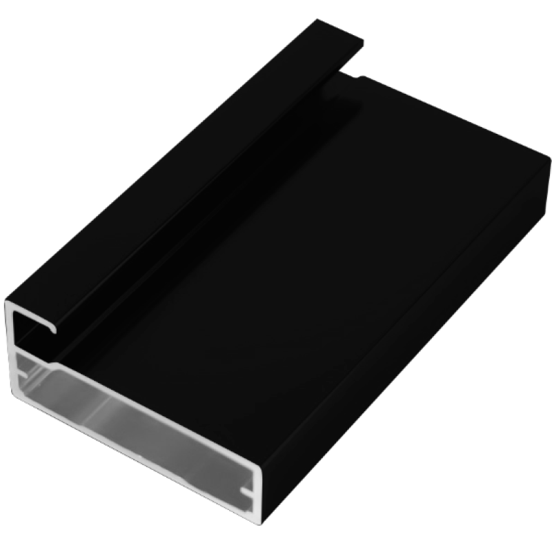 บานเฟรมอลูมิเนียม รุ่นกรอบเฟรมข้างกว้าง 45 มม. สี Gloss Black