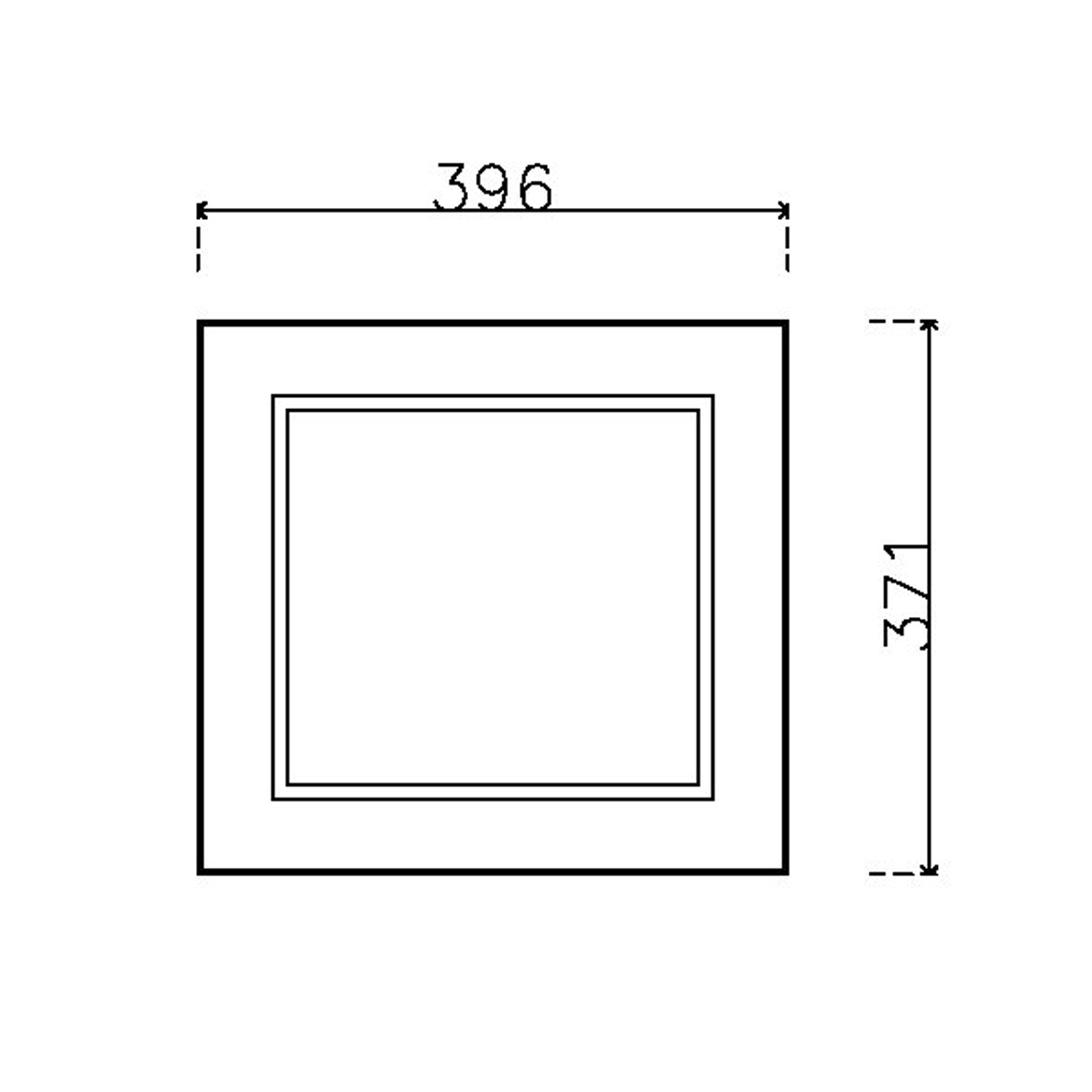 หน้าบาน PVCบานลูกฟัก สีขาว ขนาด 400*375 มม.