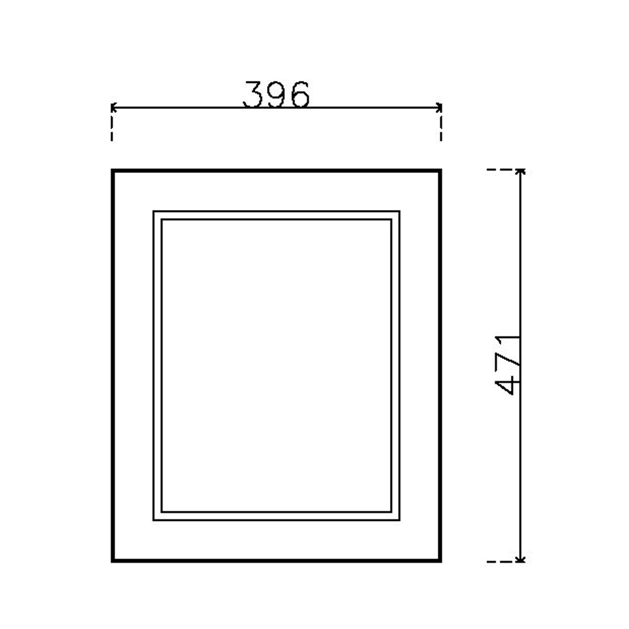 หน้าบาน PVCบานลูกฟัก สีเทา ขนาด 400*475 มม.