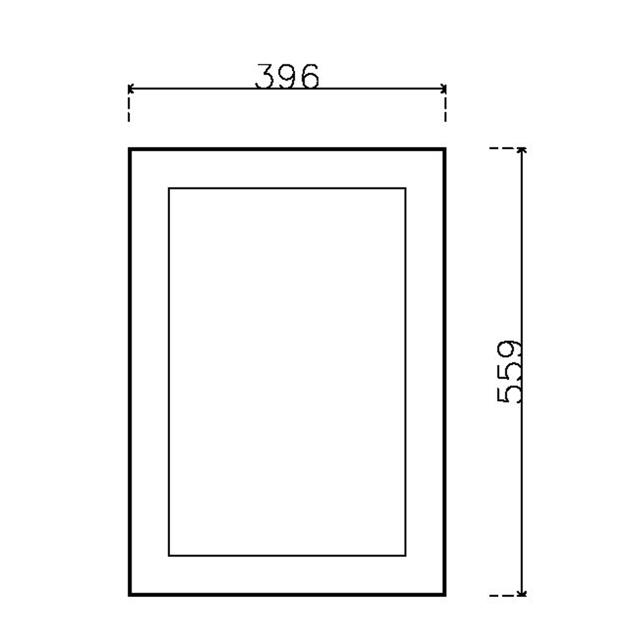 หน้าบาน PVC บานยกขอบ Stack สีน้ำเงิน ขนาด 400*562 มม.
