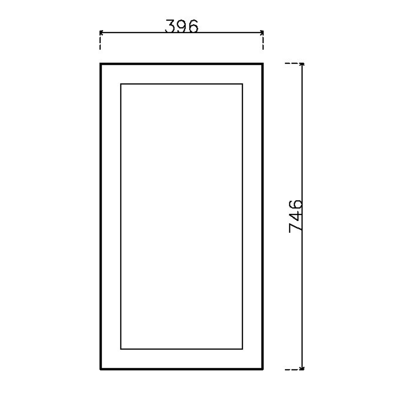 หน้าบาน PVC บานยกขอบ Stack สีน้ำเงิน ขนาด 400*750มม.