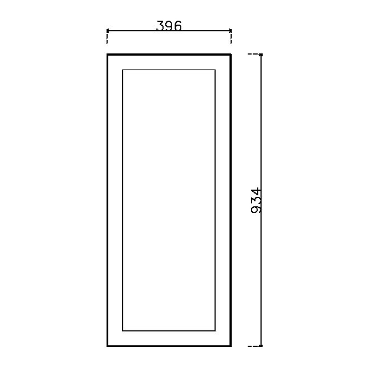 หน้าบาน PVCบานยกขอบ Stack สีเทา ขนาด 400*937 มม.