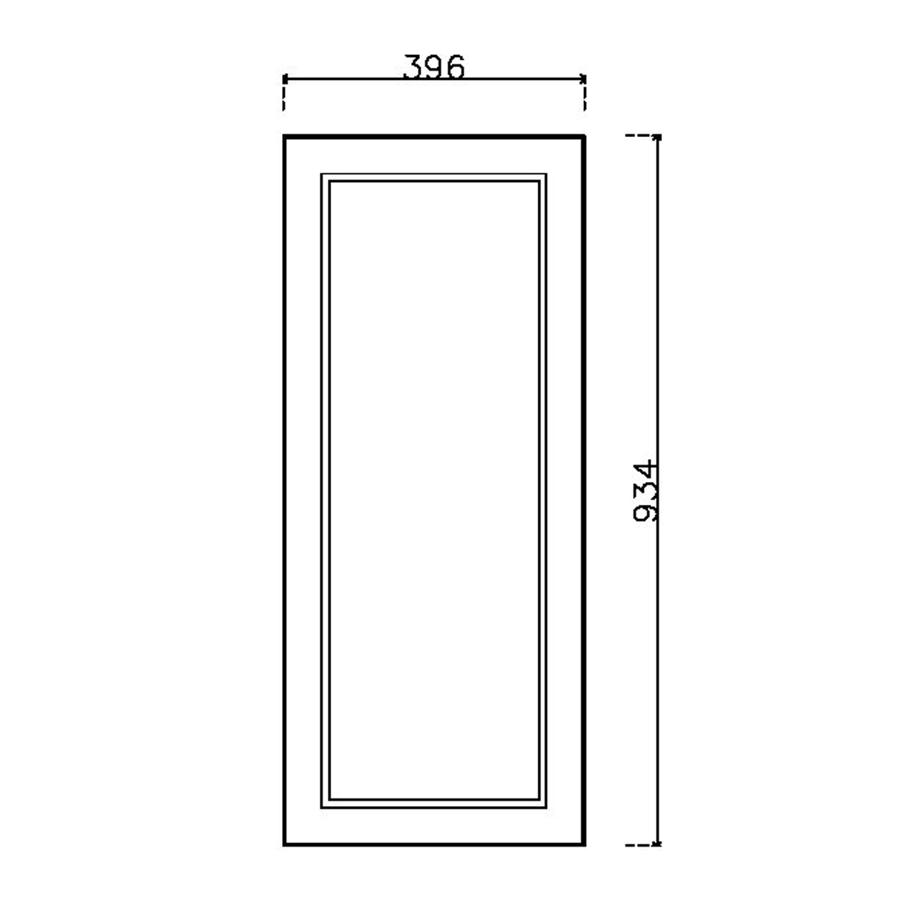 หน้าบาน PVCบานลูกฟัก สีเทา ขนาด 400*937 มม.