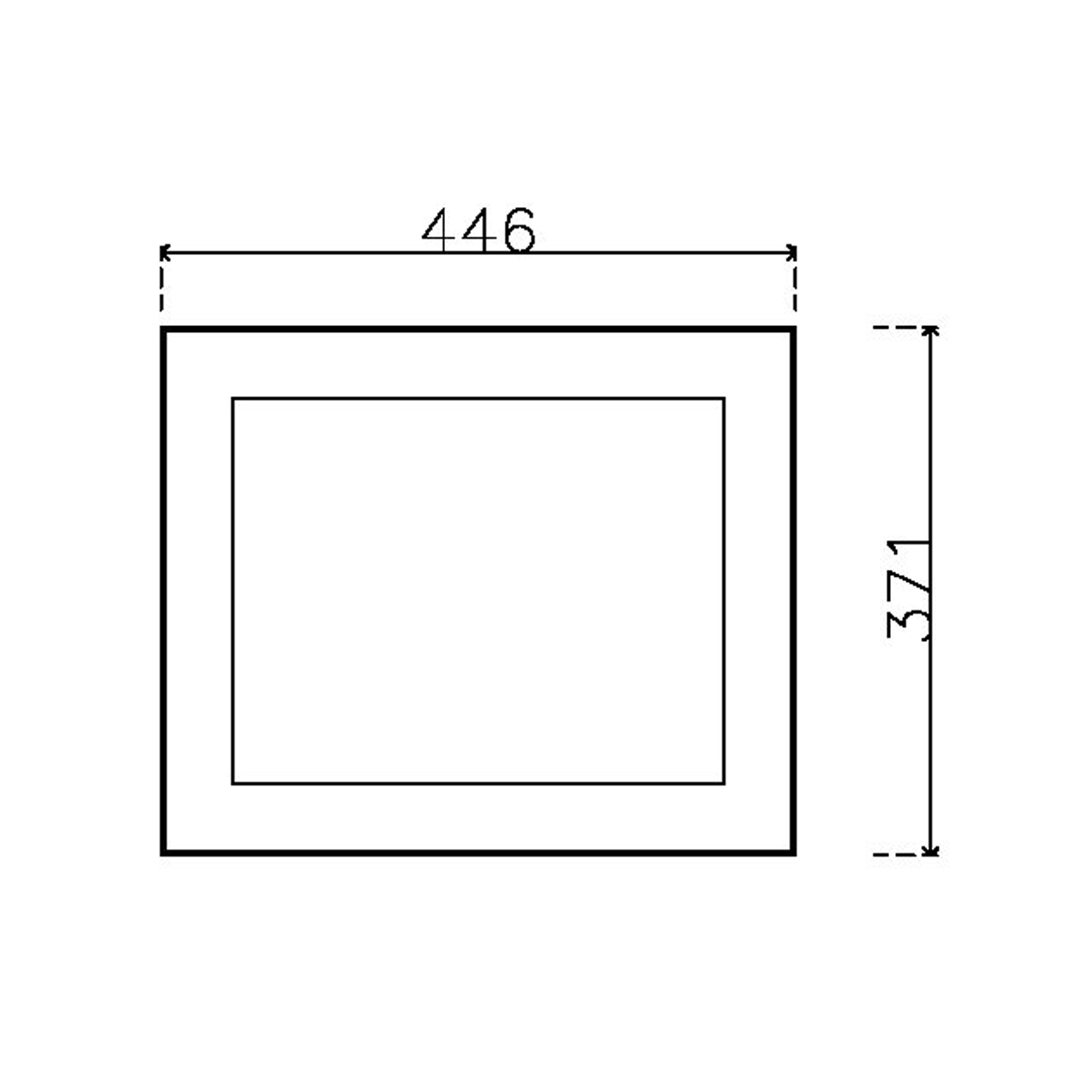 หน้าบาน PVC บานยกขอบ Stack สีน้ำเงิน ขนาด 450*375 มม.