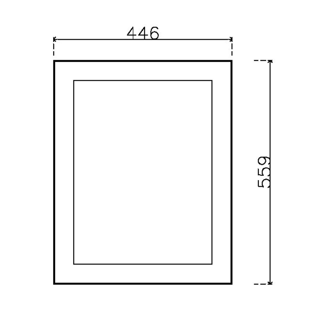 หน้าบาน PVC บานยกขอบ Stack สีน้ำเงิน ขนาด 450*562 มม.