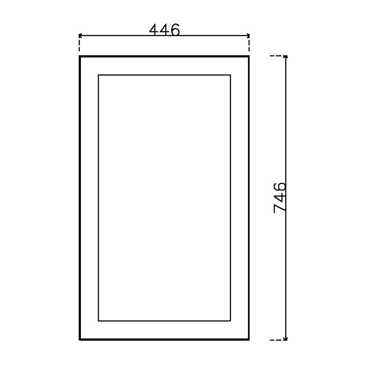 หน้าบาน PVC บานยกขอบ Stack สีน้ำเงิน ขนาด 450*750มม.