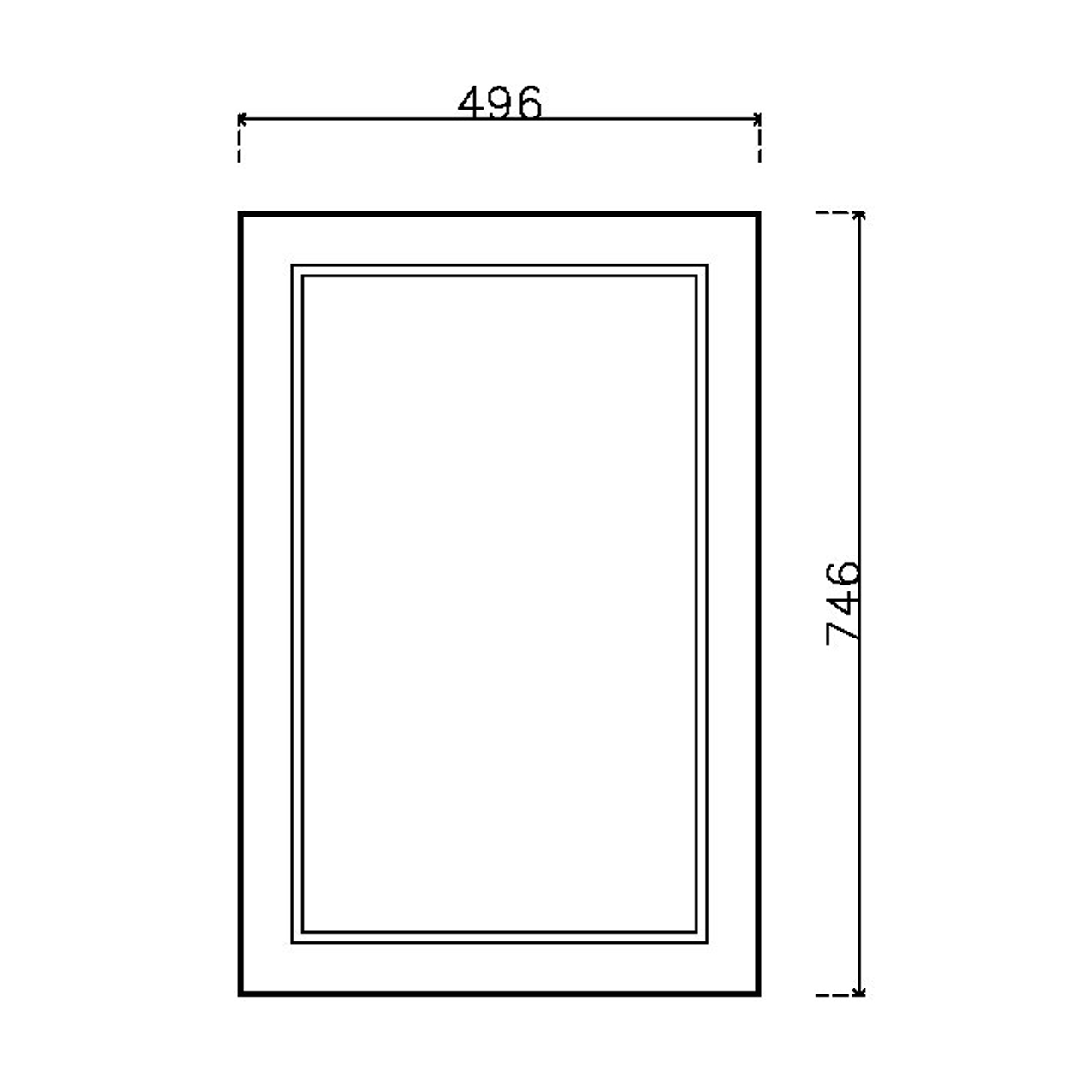 หน้าบาน PVCบานลูกฟัก สีเทา ขนาด 500*750มม.