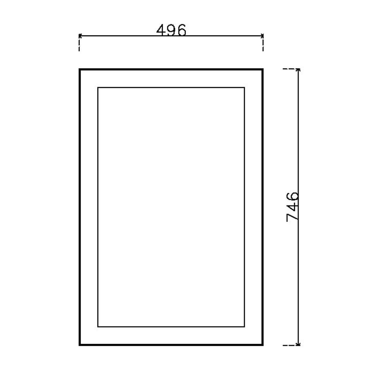 หน้าบาน PVC บานยกขอบ Stack สีน้ำเงิน ขนาด 500*750มม.