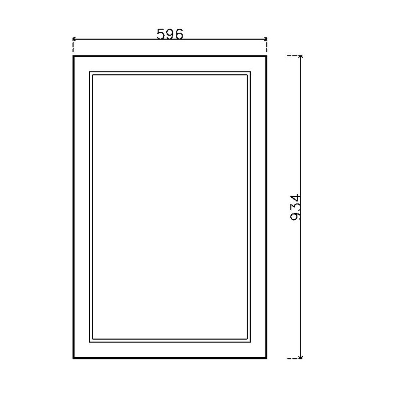 หน้าบาน PVC บานลูกฟัก สีน้ำเงิน ขนาด 600*937 มม.