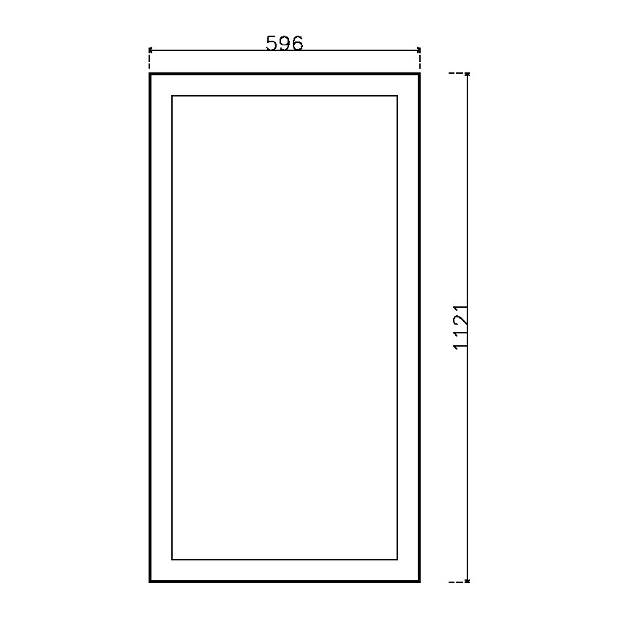 หน้าบาน PVC บานยกขอบ Stack สีน้ำเงิน ขนาด 600*1125 มม.
